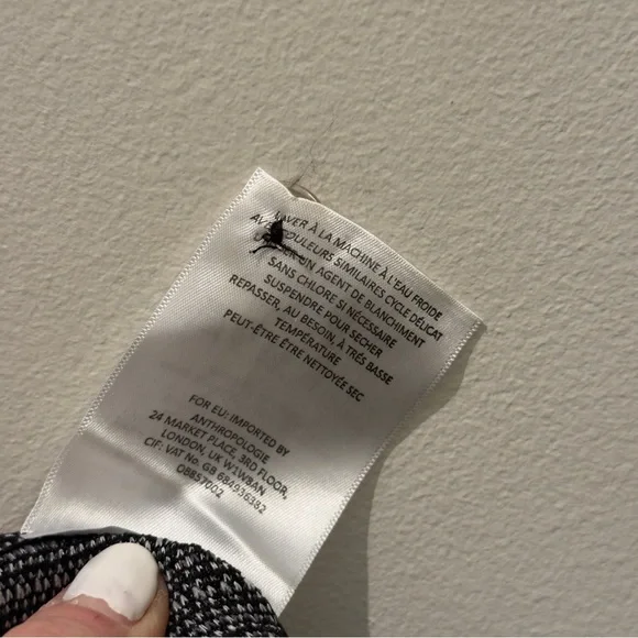 Anthropologie Jacquard Dot Knit Trousers Bell Bottoms by Cartannier Size 26 - Picture 10 of 10